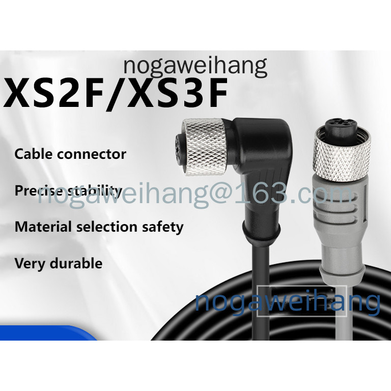 สายเชื่อมต่อปลั๊ก Omron XS2F-421-D421-D90-D80-F XS3F-M12 M8PVC 3A 4S