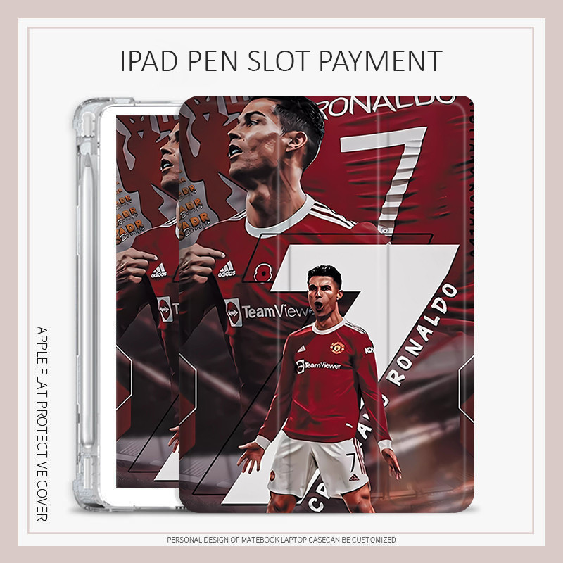 Ronaldo เคส ipad air 3 4 5 mini 1 2 3 4 5 6 10.2 gen 7 8 9 case ipad 20 21 22 pro 11 gen10 tri-fold case ช่องใส่ปากกา ipad gen5 6 air7  gen11 mini7