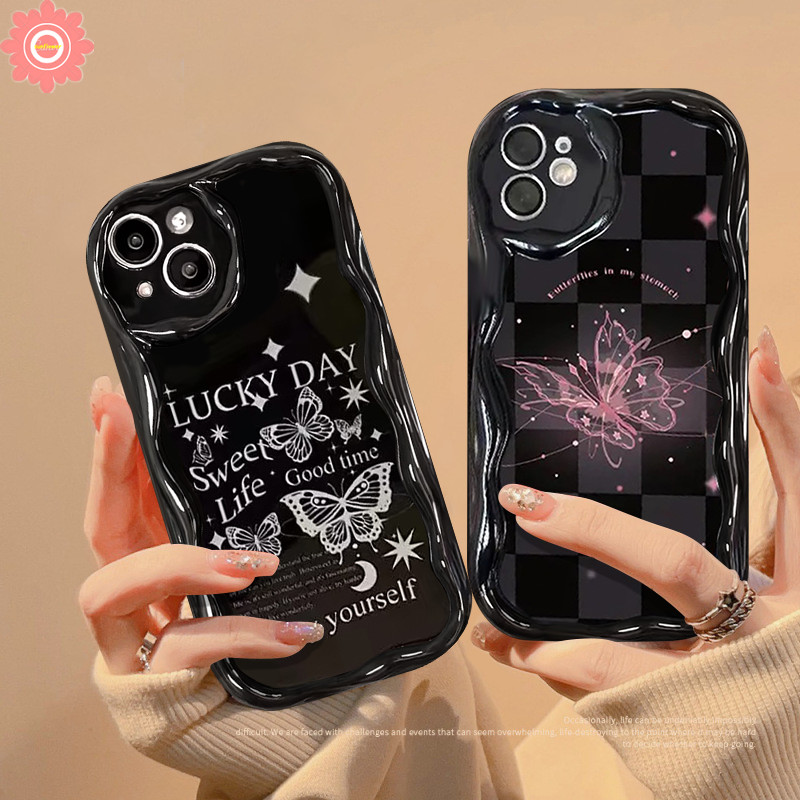เคสโทรศัพท์มือถือ ลายกราฟฟิตี้ผีเสื้อ ภาษาอังกฤษ แนวโรแมนติก เรโทร สําหรับ Oppo A18 A77 A57 A53 A38 A78 A95 A96 A54 A58 A15 A17 A33 A16K A9 A16s A76 A92 A16 A12 A31 A17K A5 A74 A7 A5s A3s Reno 5 4F 10