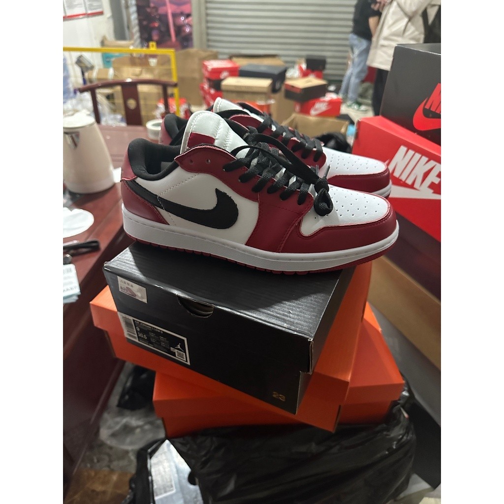 Nike Air Jordan 1 Low Golf Chicago Varsity Red/Black-White Sports Basketball Shoes