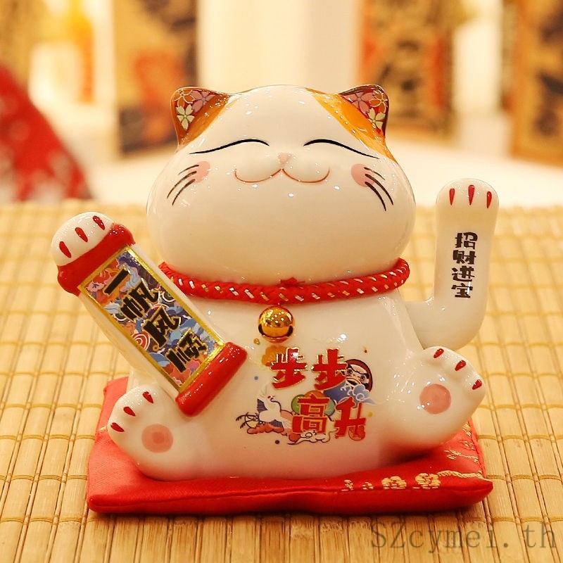 🌈 พร้อมส่งจ้า 🌈แมวกวัก นําโชค ญี่ปุ่น/ ของขวัญกวนๆ/ แมวกวัก/แมวกวักกล้ามโต เครื่องบันทึกเงินสด อัตโนมัติ ขนาดใหญ่ สําหรับบ้านใหม่