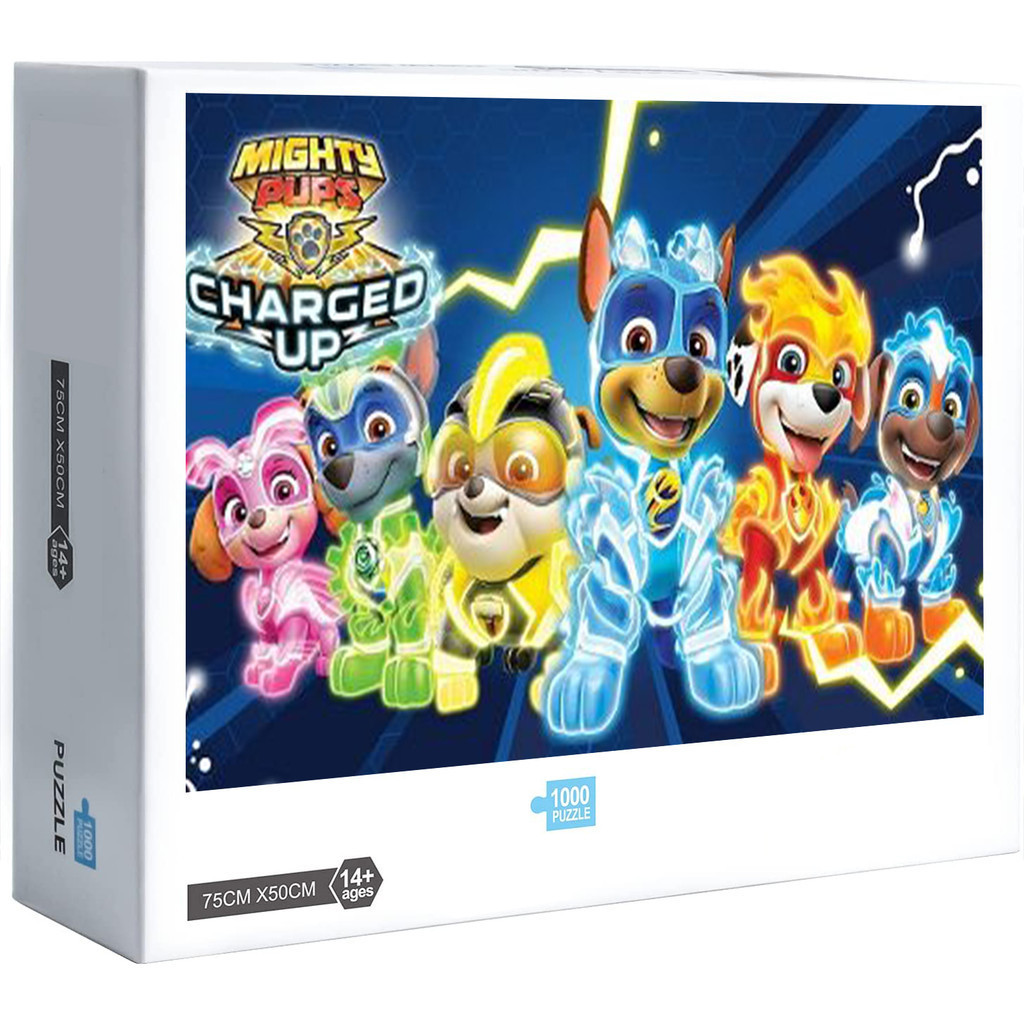 Paw Patrol Mighty Pups: Save Adventure Bay จิ๊กซอว์ไม้ของเล่นบีบอัดผู้ใหญ่เด็กการศึกษาของขวัญเกมครอบครัว 1000 ชิ้น