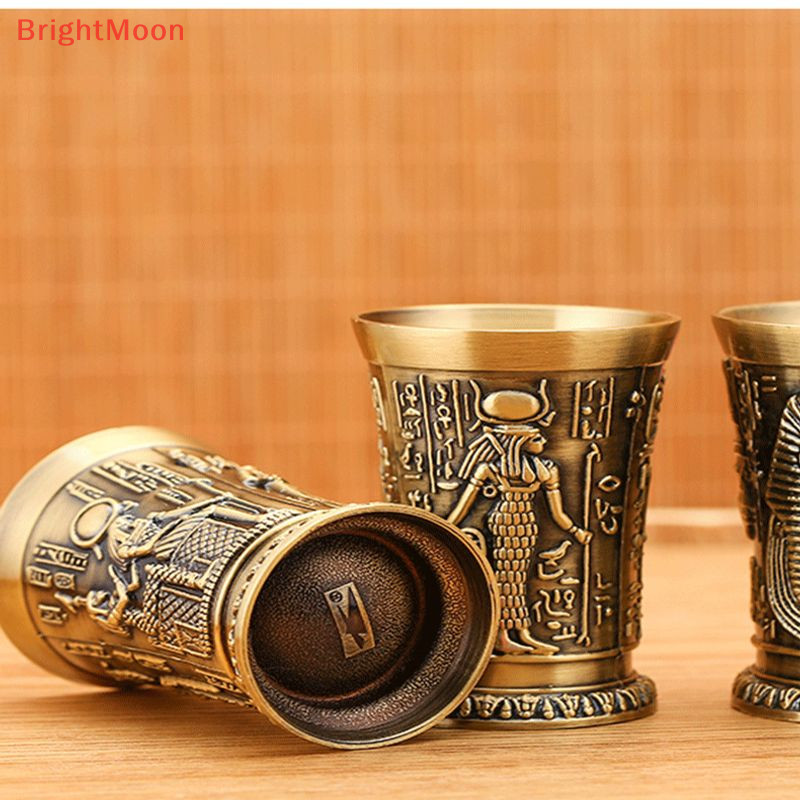 Brightmoon แก้วไวน์อียิปต์ โลหะ ขนาดเล็ก สไตล์วินเทจ สําหรับตกแต่งบ้าน