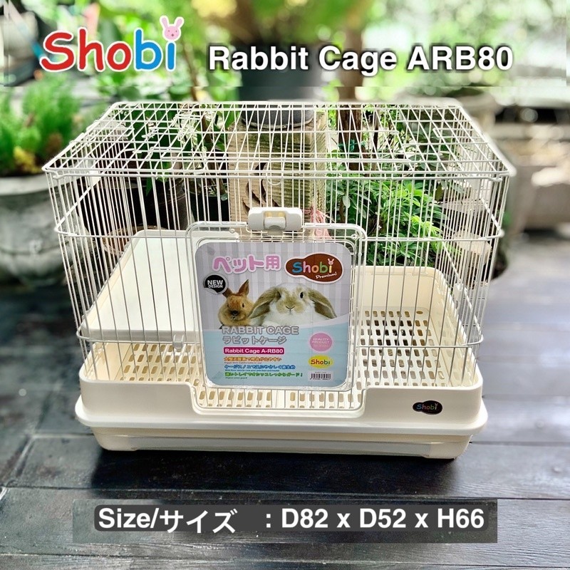 [ใส่โค้ดเหลือ 2600] Shobi ARB80 กรงกระต่าย ออกแบบมาเพื่อกระต่ายโดยเฉพาะ สามารถดึงถาดและตะแกรง ออกมาทำความสะอาดง่าย มีล้อ