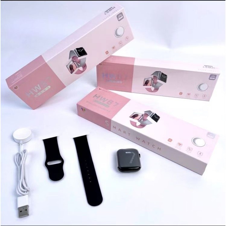 นาฬิกาสายหนัง Smart Watch HW67mini นาฬิกาสมาร์ทวอทช์หน้าจอสัมผัสsmart watch นิ้ว41mm นาฬิกาโทรได้นาฬ