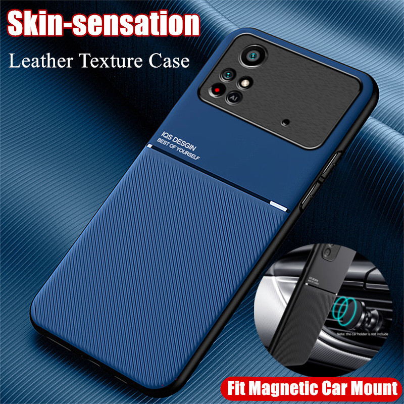 สําหรับ Xiaomi Poco M4 Pro 4G MZB0B5VIN 2201117ปี่ 2201117PG Luxury Skin-sensation Leather Texture C