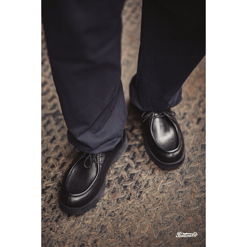 ย้อนยุคทํางานสไตล์ผู้ชายเยาวชน2024ฤดูใบไม้ผลิใหม่ธุรกิจอเมริกันแตะจิงโจ้รองเท้าอังกฤษสบายๆสีดํารอบนิ้วเท้าดาร์บี้รองเท้าหนังขนาดเล็ - รูปที่ 3