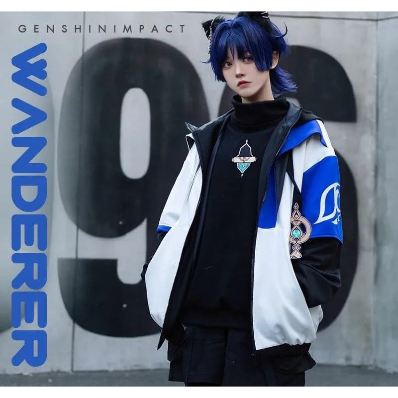 ขนาดใหญ่ PARKA WANDERER JACKET GENSHIN IMPACT ANIME COSPLAY SPIMAUCHE