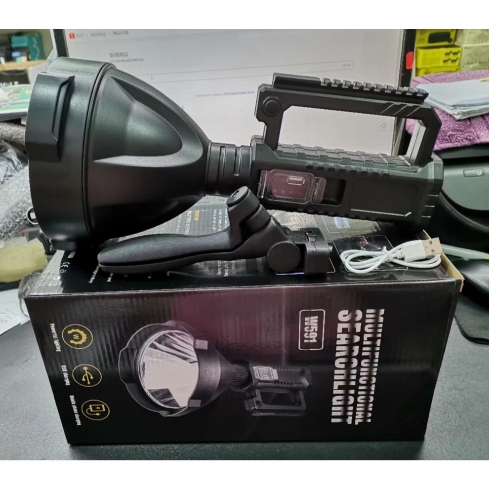 ไฟค้นหากลางแจ้ง LED มัลติฟังก์ชั่น W591 / W590 Klattermlisen Velrapcor 1500 เมตร (HOT9)