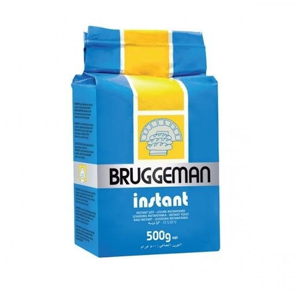 ยีสต์ Bruggeman Instant Dry Yeast (for low sugar dough) สีฟ้า สำหรับขนมปังจืด ขนาด 500 กรัม ( 06-000