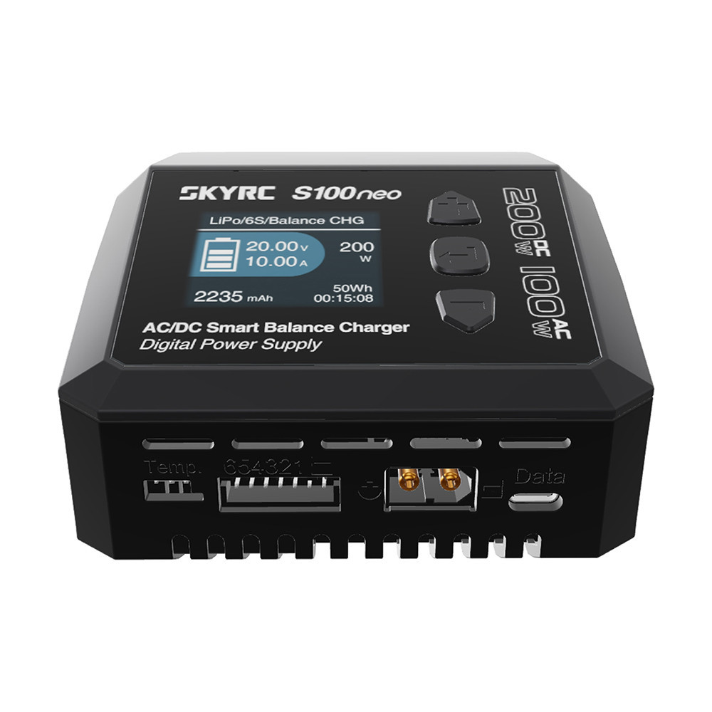Skyrc ที่ชาร์จแบตเตอรี่อัจฉริยะ S100neo AC100W DC200W 12A LiPo สําหรับรถบังคับ