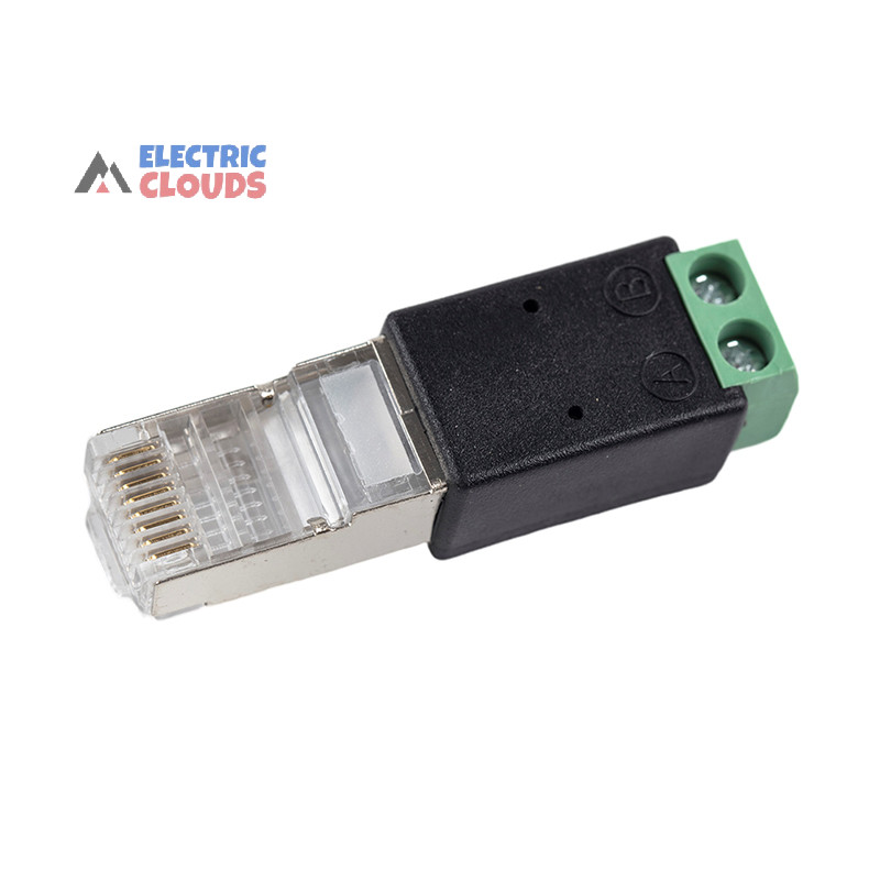 【ก้อนเมฆไฟฟ้า】อะแดปเตอร์แปลง Rj45 เป็น RS485 RJ45 RJ45 เป็น RS485 หัวคริสตัล เป็นขั้วไฟฟ้า