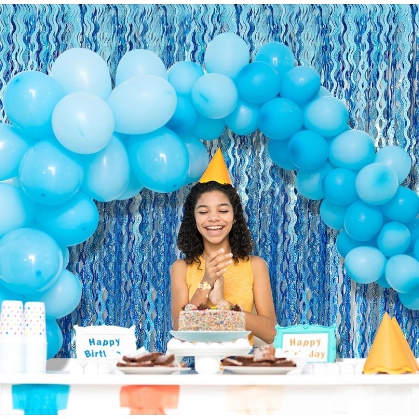 แนะนำ ผ้าม่าน ผ้าม่านฟอยล์ ลายนางเงือก ทะเล มหาสมุทร โฟรเซ่น สีฟ้า สําหรับตกแต่งปาร์ตี้ เบบี้ชาวเวอร์ ราคาพิเศษ มีเก็บเงินปลายทาง