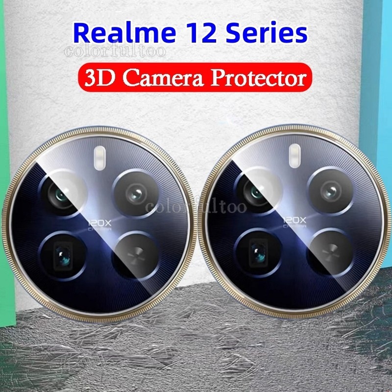 Realme12 + ฟิล์มกันรอยกล้องสําหรับRealme 13 12 Pro Plus 12Pro + 12X Realme12Pro Realme12 4G 5G 2024 3Dโค้งHDคลุมทั้งหมดกล้องกระจกนิรภัยป้องกันหน้าจอกลับฟิล์มเลนส์