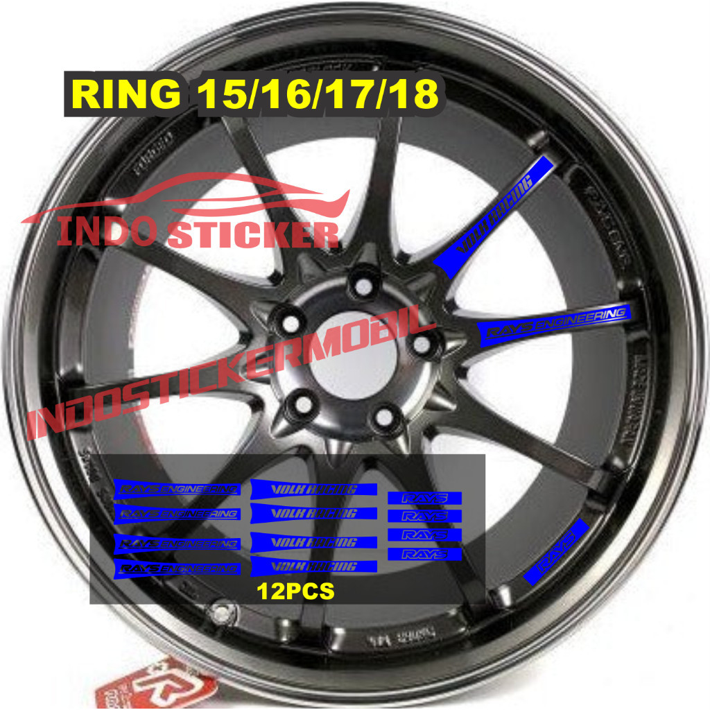 Volk racing Wheel ขอบรถ สติ๊กเกอร์ล้อรังสีขับรถ Volk Rays Ce28 แหวน 15 16 17 18 12 ชิ้น - รูปที่ 6