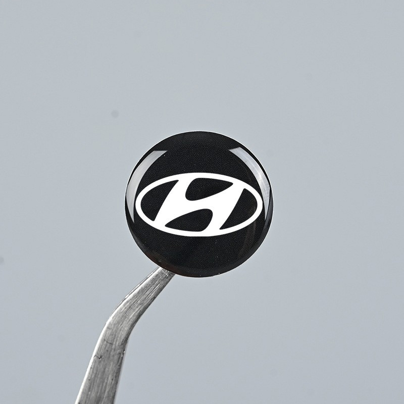 สติกเกอร์โลโก้รถยนต์ Hyundai ทรงกลม สําหรับตกแต่ง Hyundai Creta Stargazer IONIQ 6 Staria Kona H1 1 ชิ้น