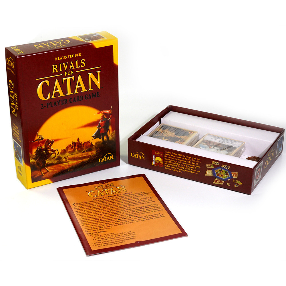 เกมการ์ด Rivals for Catan สําหรับผู้เล่น 2 คน (เกมพื้นฐาน) | การ์ดเกม สําหรับผู้ใหญ่ และครอบครัว | การ์ดเกมกลยุทธ์ | การ์ดเกมผจญภัย