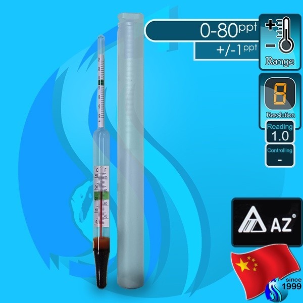 เครื่องวัดอุณหภูมิ AZ Floating Glass Hydrometer Salinity tester thermometer วัดความเค็ม วัดอุณหภูมิ salt meter