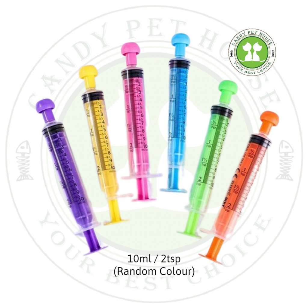 Syringe 10ML พร้อมฝาปิด / Syringe Luer Slip / Picagari คู่กับ Penutup - สุ่มสี