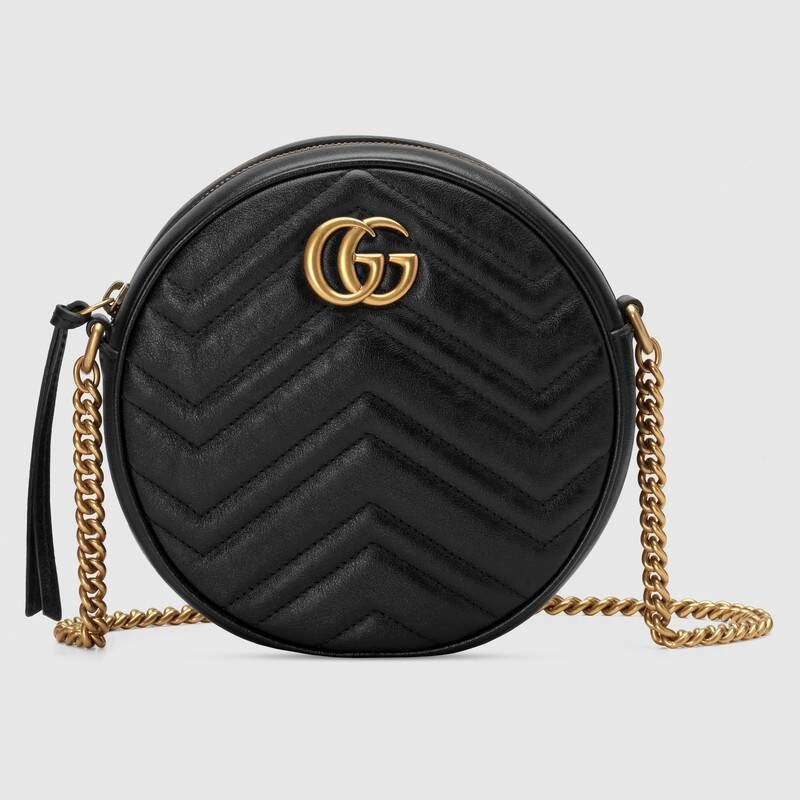 ราคาดีที่สุดของแท้ 100%กุชชี่ Gucci GG Marmont Series Round Mini กระเป๋าสะพายข้างสุภาพสตรี Messenger