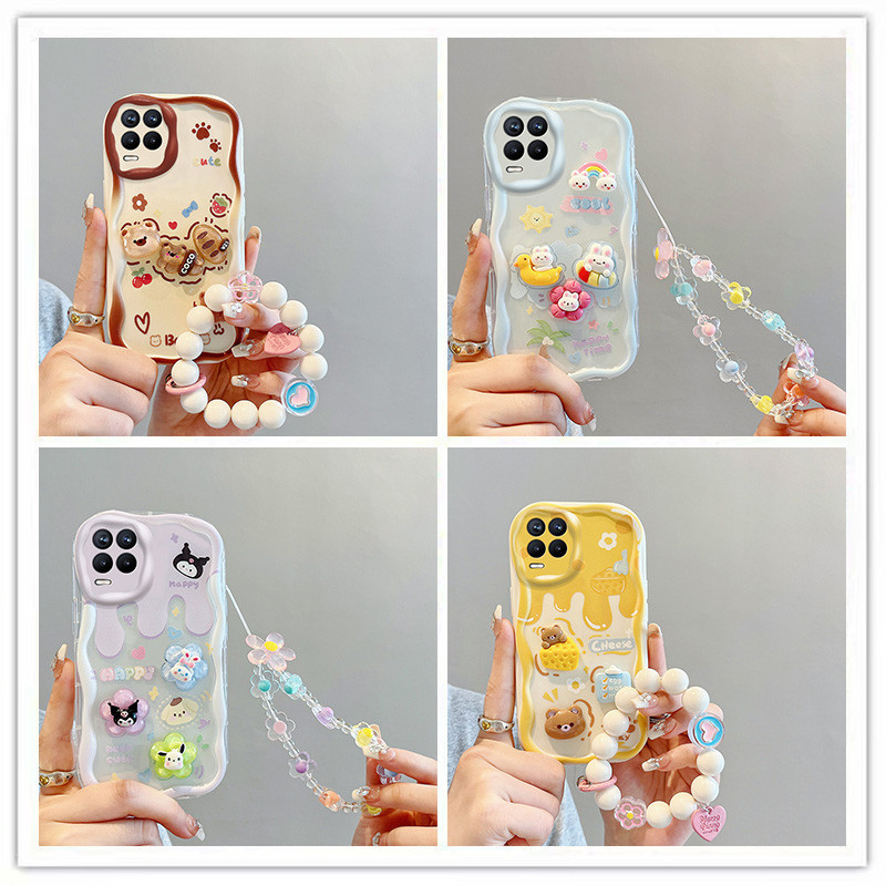 เคส realme 8 เคสโทรศัพท ์ ตุ ๊ กตา 3D ครีมน ่ ารักสําหรับ realme 8 เคส realme 8 pro bts