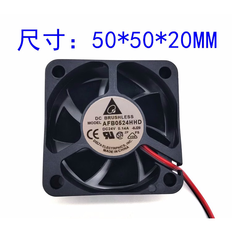 DELTA/DELTA 5cm 5020 AFB0524HHD 24v 0.14a พัดลมระบายความร้อนอินเวอร์เตอร์