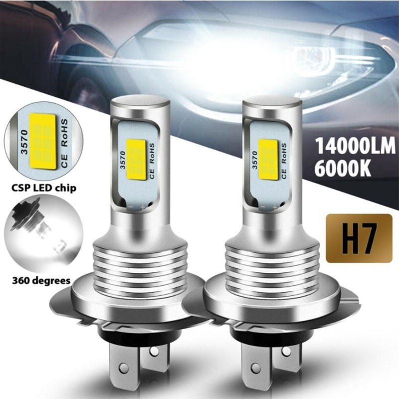 หลอดไฟหน้ารถจักรยานยนต์ Led 6000k H7 สีขาว สําหรับ Versys Ninja 650 Zx6R Zx10R Z250 Z800 Z900 Z1000