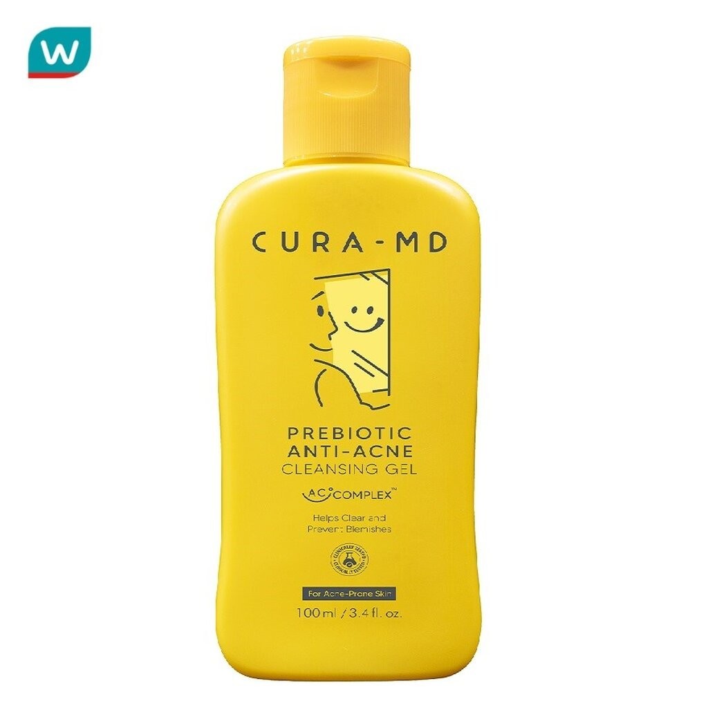 CURA-MD คูร่า-เอ็มดี พรีไบโอติก แอนไท แอคเน่ คลีนซิ่ง เจล 100 มล.