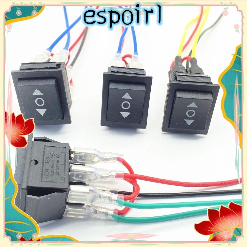 Espo สวิตช์โยกถอยหลังอัตโนมัติ 220V 10A 3 ตําแหน่ง ขั้วคู่ 6 Pin สําหรับรถยนต์