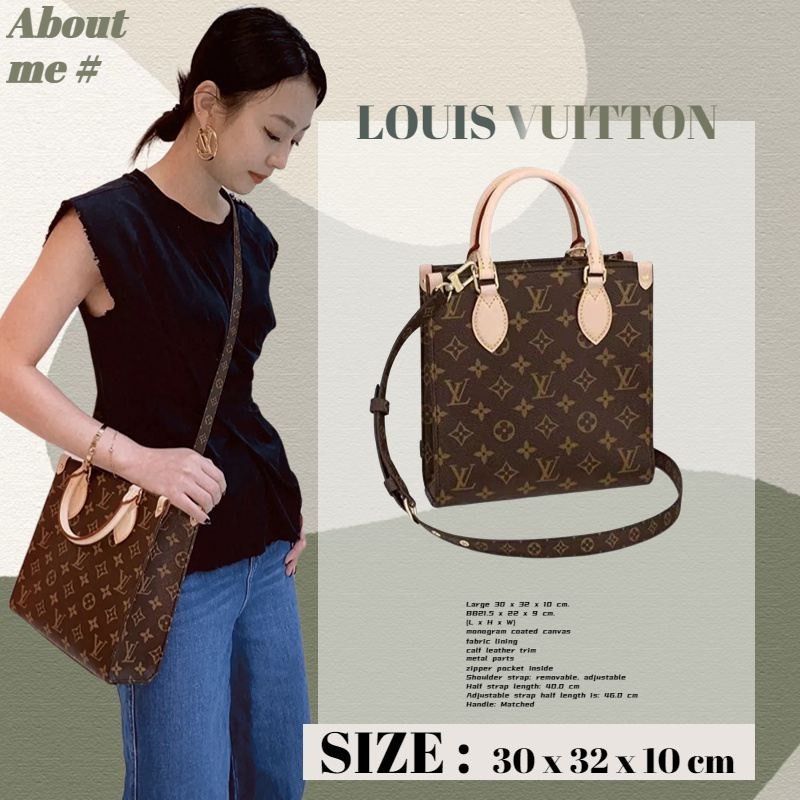 หลุยส์วิตตอง  Louis Vuitton  SAC PLAT BB tote bag/กระเป๋าถือ/กระเป๋าสะพายข้าง/กระเป๋าสะพาย