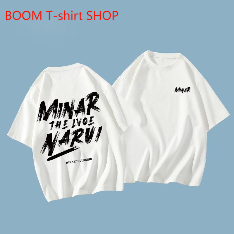 （จัดส่งตลอด 24 ชั่วโมง）BOOM SHOP เสื้อยืด oversize สกรีนหลัง ผ้าคอตตอน100 เเฟชั่น ใส่สบายๆ สไตล์เกาหลี 6สี ไซซ์S-3XL