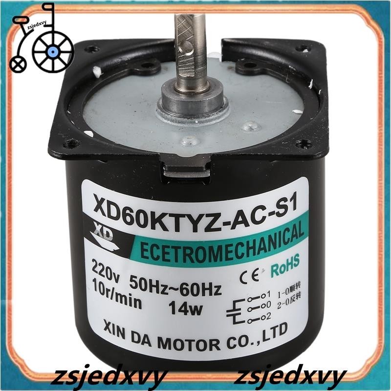 [zsjedxvy] มอเตอร์แม่เหล็กไฟฟ้าถาวร 60Ktyz Ac Motor 220V 10Rpm 14W