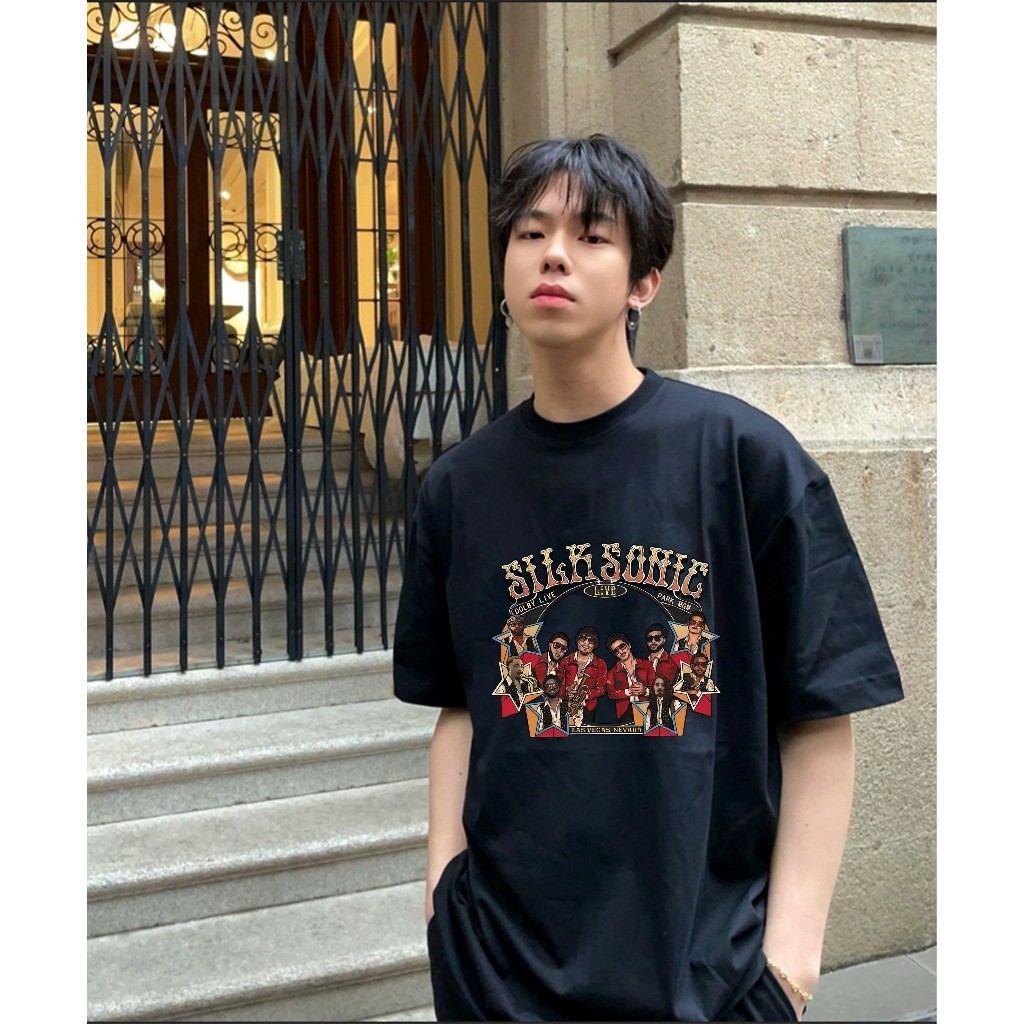 Bruno Mars🔥 เสื้อยืดอินเทรนด์เฉพาะบุคคล Bruno Mars 24K Magic T Shirts S-5XL
