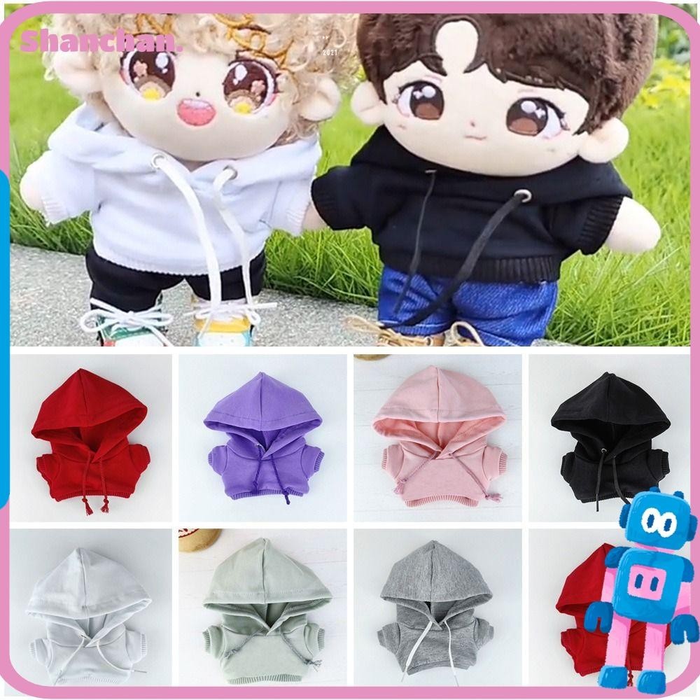 Shanchan เสื้อกันหนาว มีฮู้ด แฮนด์เมด สําหรับตุ๊กตา 15 ซม. 20 ซม.