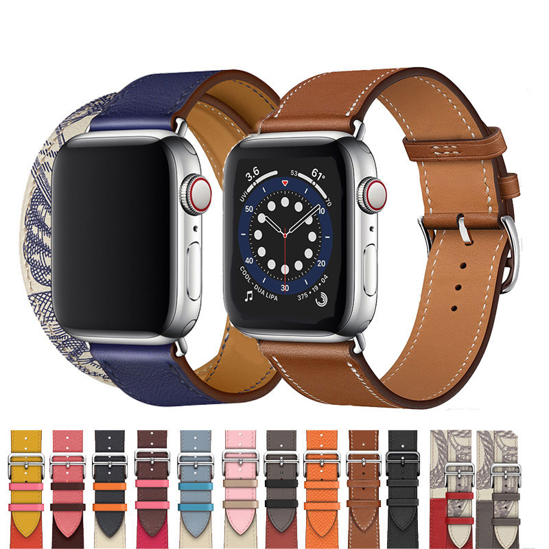 สายนาฬิกาข้อมือหนังแท้ สําหรับ Apple Watch ultra 49 มม. 44 มม. 40 มม. 42 มม. 38 มม. Correa IWatch Series 9 8 7 6 SE 5 4 3 2 1 41 มม. 45 มม.