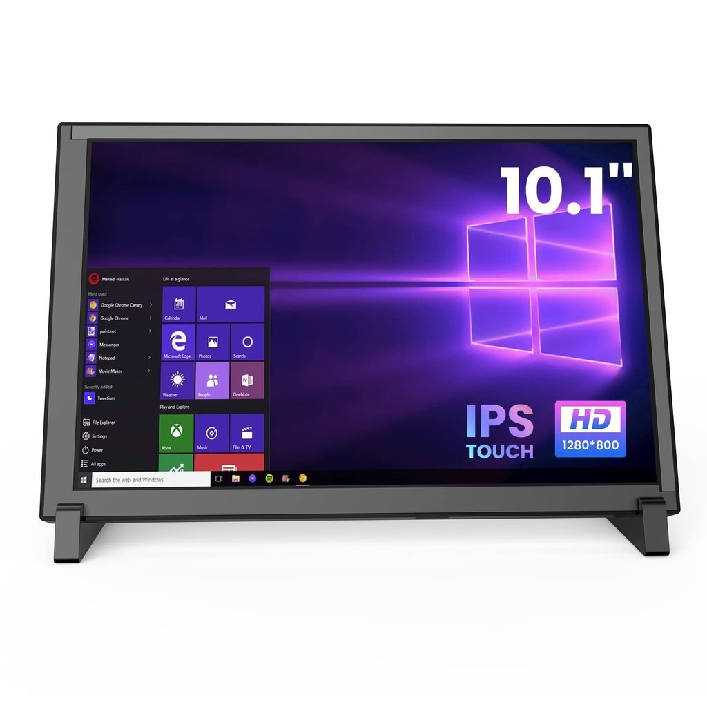 Aprotii 10.1 นิ้ว HDMI Monitor 1280x800 IPS 10-Points Capacitive Touchscreen พกพา รองรับ PS4 Switch PC แล็ปท็อป Pi 4B/3B+/2B+