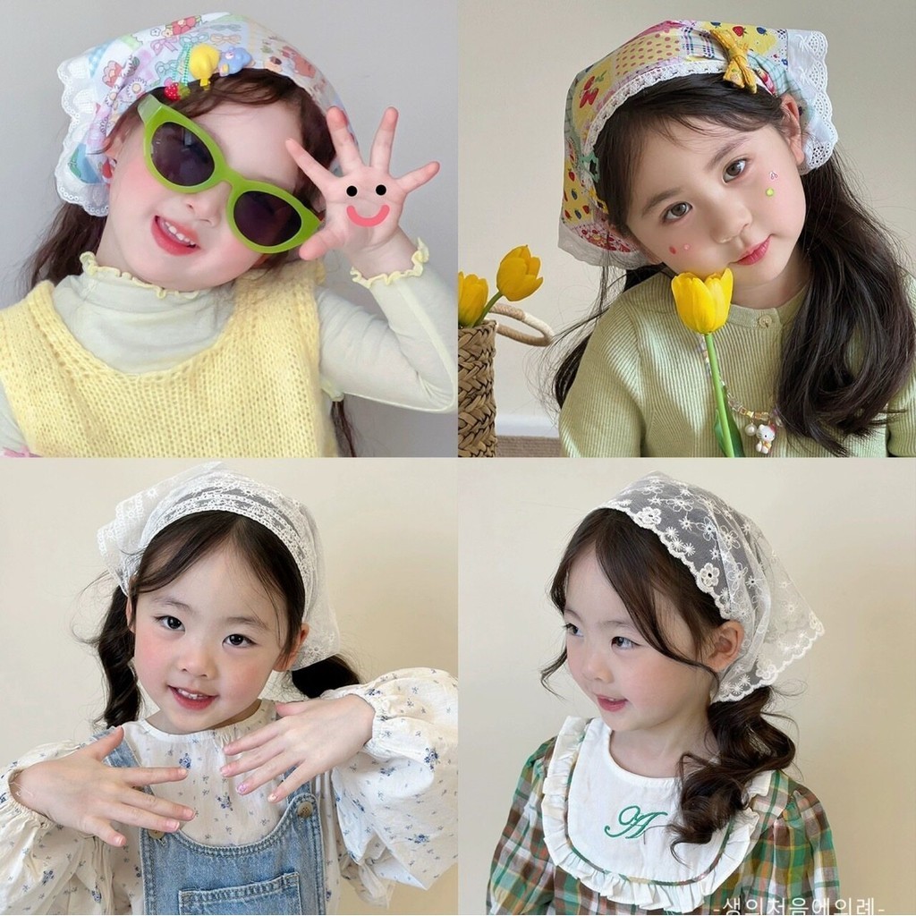 PRETTY BABY พร้อมส่ง ผ้าโพกผมเด็กผู้หญิง ผ้าคาดผม ลวดลายน่ารัก(1160)