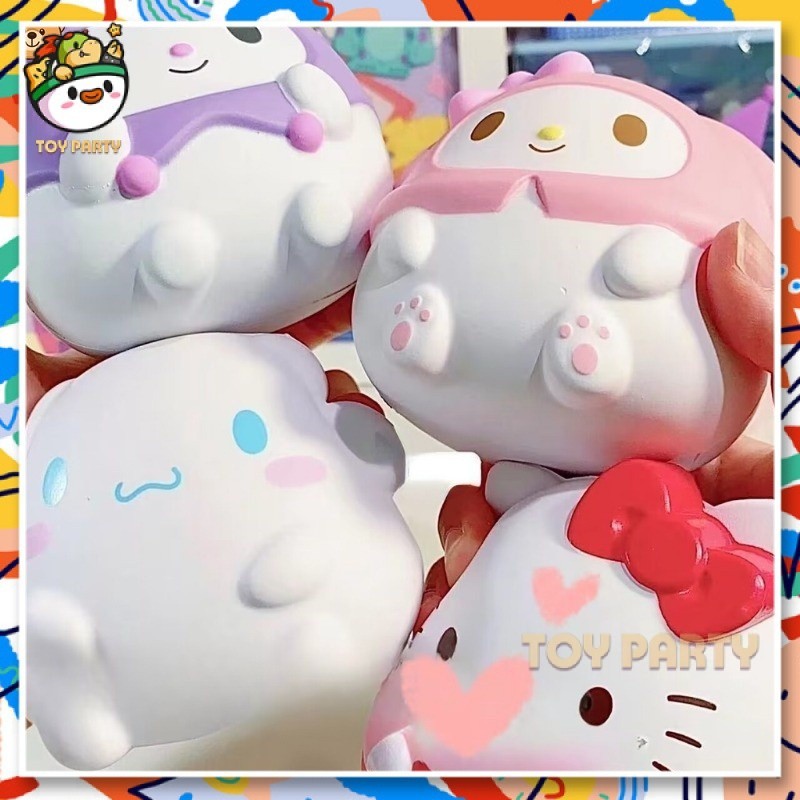 SANRIO 【 24ชม. ตุ๊กตา SanrioSanrio Cinnamoroll Hello Kitty Purin ตุ๊กตาสุนัขความเครียดบรรเทาของเล่น Kawaii Finger Press Rebound Vent ความวิตกกังวลบรรเทาของเล่น CEP