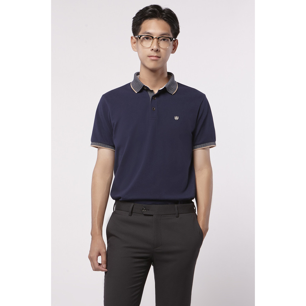 LTD เสื้อโปโลป้องกันแบคทีเรีย ผู้ชาย สีน้ำเงิน | Anti Bacteria Polo | 03471