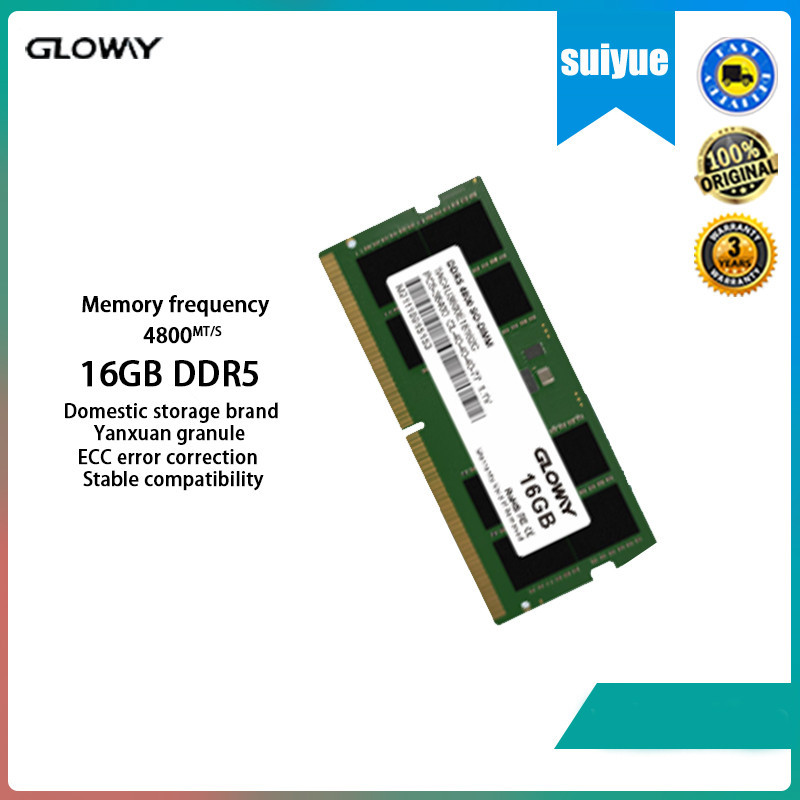 Gloway TianceS โมดูลหน่วยความจําโน้ตบุ๊ก 16GB DDR5 4800MT/s