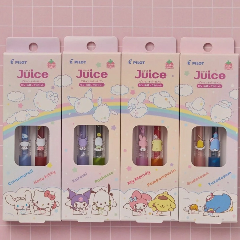 สินค้าใหม่ PILOT VELOT juice Sanrio Joint Gel Pen Kuromi Limited Edition Set Color juice Pen