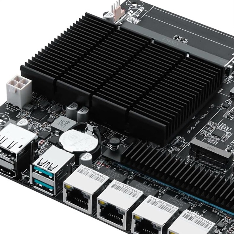 R* J4125 NAS เมนบอร์ด 6 Bay NAS Board i226-V 2 5G M 2 NVMe 2280 SATA3 0 2xDDR4