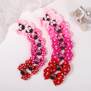 2pcs น่ารัก Jojo Bow Hairclip สําหรับเด็กอุปกรณ์เสริมผมเด็ก Hairpins การ์ตูนที่ละเอียดอ่อนสาว Barrette Party ผมสวยเครื่องประดับ