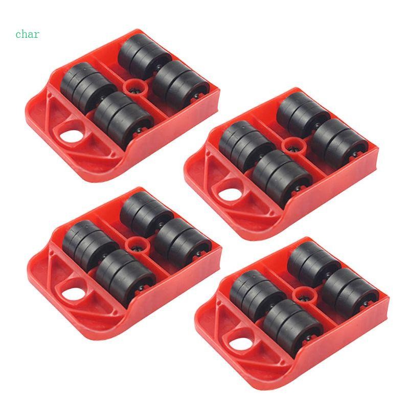 Char 4pcsMoves เครื่องมือเฟอร์นิเจอร์ขนส่ง Shifter ย้ายล้อ Slider Remover Roller He