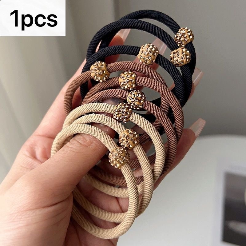 2025 สไตล์ใหม่ High-End Rhinestone ผม Tie Retro ผม Tie หญิงยืดหยุ่นสูงทนทานอารมณ์ผม Tie ยางรัดหญิงผม