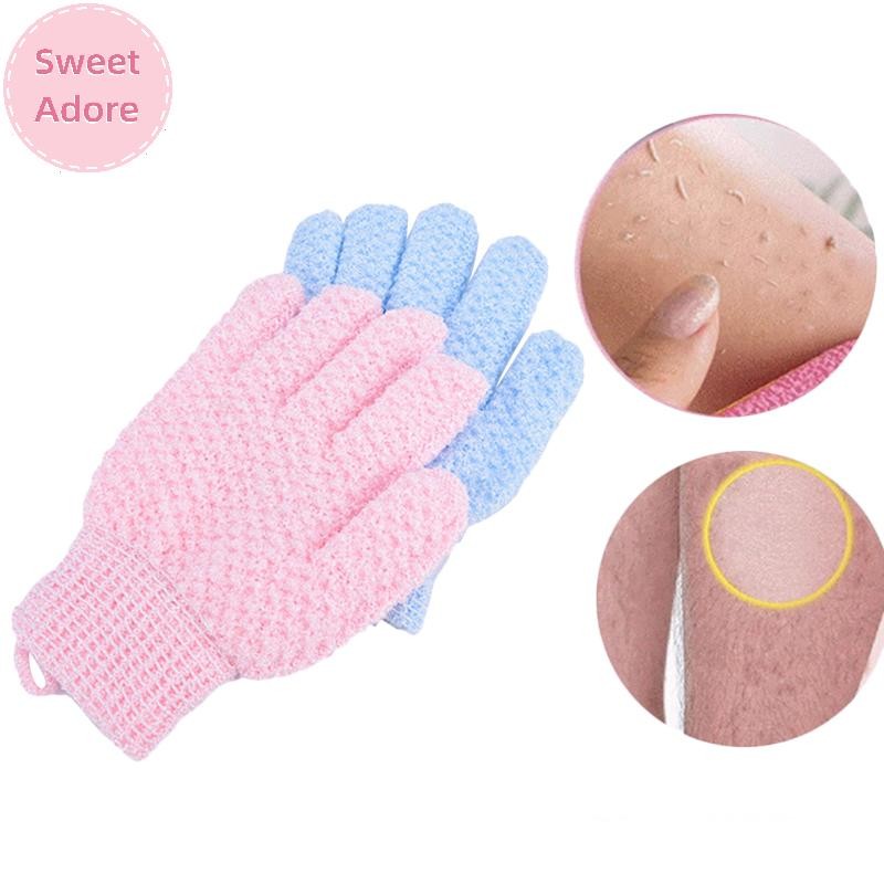 Sweetadore Peeling Exfoliating Mitt ถุงมือสําหรับถุงมือขัดอาบน้ําฟองน้ํา SPA ถุงมืออาบน้ํา TH