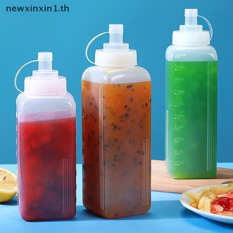 *NT* 600/800/1000มล ขวดซอสบีบเครื่องจ่ายเครื่องปรุงรสปากขนาดใหญ่กันฝุ่นครัวปรุงรสสลัดซอสขวดน้ํามันมะกอก {ที}