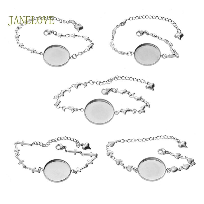 Jlove สร้อยข้อมือ Bezel การตั้งค่าสําหรับเครื่องประดับทํา DIY ผลการค้นหาที่ปรับได้