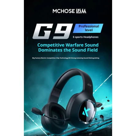 Mchose G9 Pro ชุดหูฟังไร้สาย Bluetooth สามโหมดพร้อมไมโครโฟน