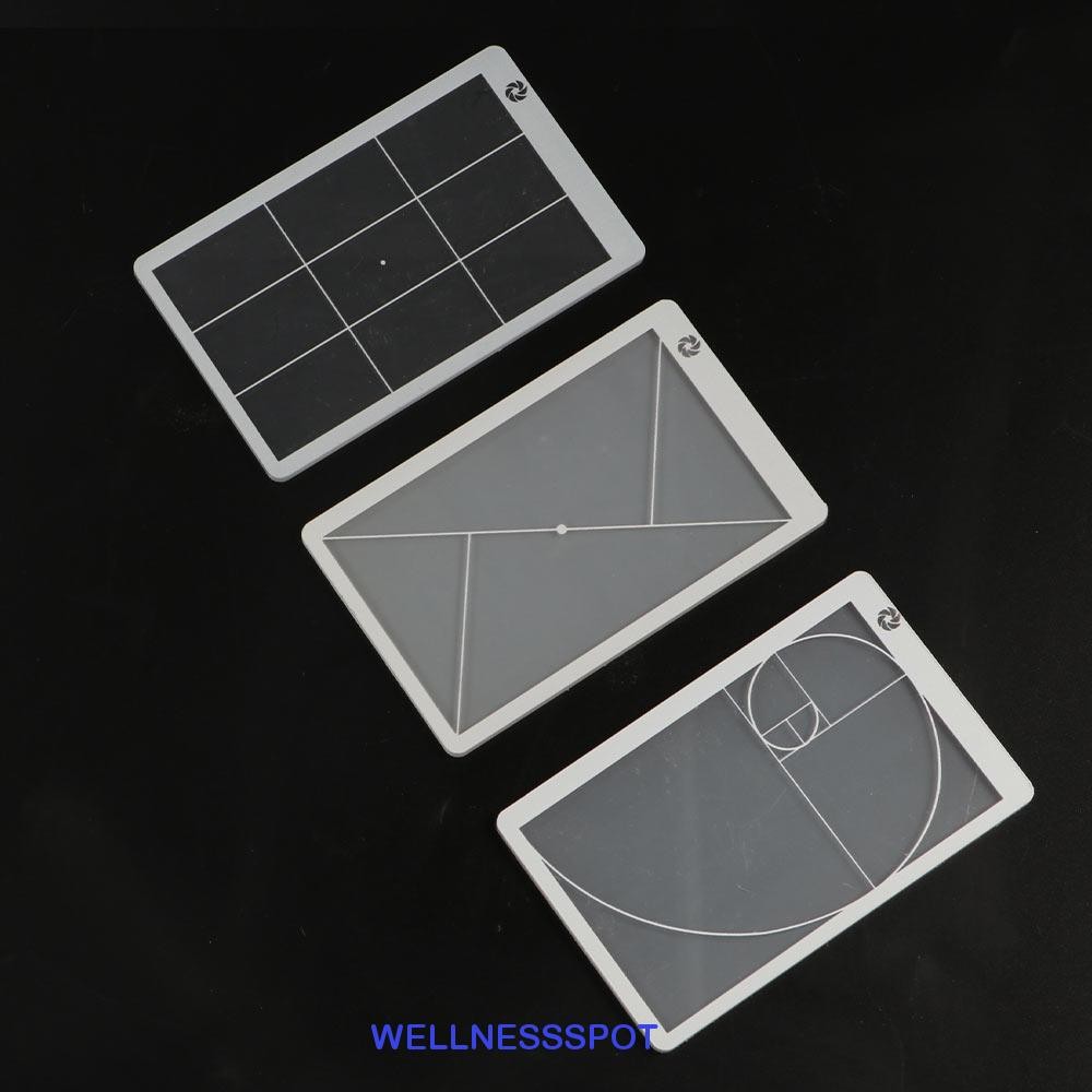 Wellnessspot Golden Ratio ไม้บรรทัด, ไม้บรรทัดดูองค์ประกอบการวาดภาพ, เด็กผู้ใหญ่อะคริลิคสามเหลี่ยม Clear Fibonacci Viewer การถ่ายภาพ